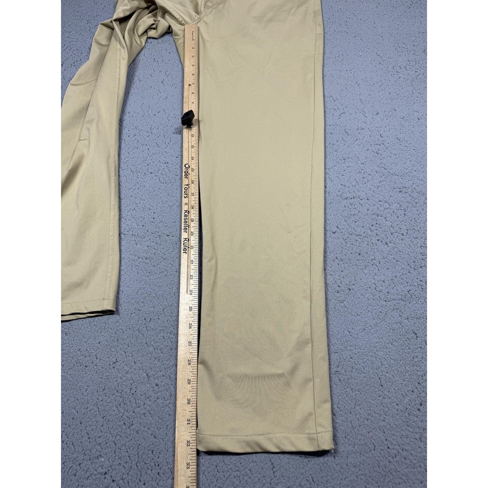 Barbell Pants Mens 34x32 Beige Microfiber Performance Chino Casual Travel Golf - Picture 6 of 10
